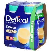 Delical Drank HP HC zonder Suiker Vanille | 4 x 200 ml