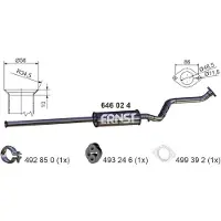 ERNST 646024 Uitlaat middendemper