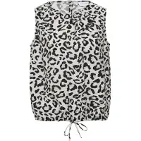 Comma Blouse greige / lichtgrijs / zwart
