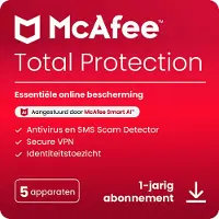 McAfee Total Protection - Windows Macos Android Ios Chromeos 5 Apparaten Abonnement Van 1 Jaar (kaart Met Productsleutel Of Digitale Download)