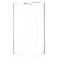 Maxaro Diamond Inloopdouche | 60x60 cm Chroom Helder glas 2 vaste wanden