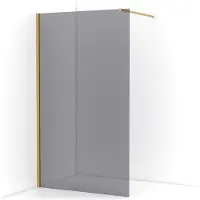 Maxaro Diamond Inloopdouche 110cm Goud Rookglas Vaste Wand | Inloopdouche | Inloopdouche glaswand | Inloopdouche maken | Inloopdouche ideeën