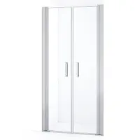 Maxaro Diamond Douchedeur 90cm Chroom Helder Glas Pendeldeur | Douchedeur glas | Glazen Douchedeur | Nisdeur Douchewand