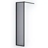 Maxaro Diamond Inloopdouche 30cm Mat Zwart Rookglas Vaste Wand | Inloopdouche | Glazen Wand Inloopdouche | Inloopdouche Zonder Deur