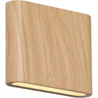 QAZQA Scandinavische buiten wandlamp hout print 11,5cm incl. LED IP65 - Batt