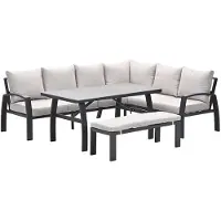 Garden Impressions Cameron lounge dining set 4-delig rechts desert sand