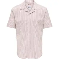 Only & Sons Overhemd 'ONSLounge' purper / wit