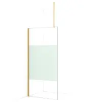 Maxaro Diamond Inloopdouche | 100 cm Goud Helder met matte strook Vaste wand