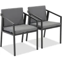Garden Point Set van twee tuinstoelen Cento antraciet