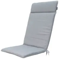 Madison Tuinstoelkussen Universeel Napels Grey Water Reppelent Hoge Rug (120 x 50 cm)
