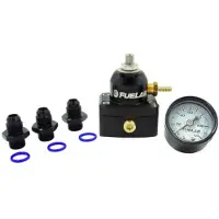 Fuelab 535 EFI Adjustable Mini FPR 25-90 PSI (2) -6AN In (1) -6AN Return (3) -6AN ORB w/Gauge Kit