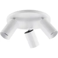 Deko-light CAN TILT plafondspot, wit, Ø 23 cm, 3-lamps, metaal, GU10 TILT, dimbaar, wit / opaal, Woon-/ Eetkamer, Aluminium, buitenspot