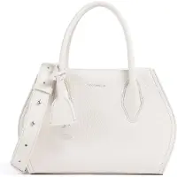 Coccinelle Leather Medium Satchel Bag In Cream Maat: OS | Handtassen Outlet | Dames | Wit