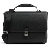 Piquadro Modus Aktentas Leder 40 cm Laptopvak zwart