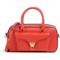 Coccinelle Leren Handtas Schoudertas Beat Soft Handbag Grained Leather Gazpacho Oranje