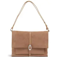 Coccinelle Schoudertas 'Dorian Suede 34x24x13 cm' nude