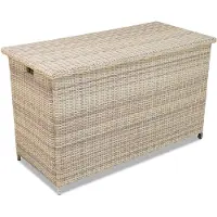 Garden Point Kunststof rotan tuinbox voor kussens Toledo 945l beige