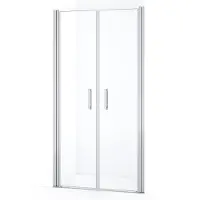 Maxaro Diamond Douchedeur | 90 cm Chroom Helder glas Pendeldeur | Douchedeur glas | Glazen Douchedeur | Nisdeur Douchewand