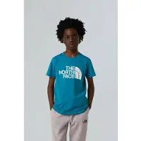 The North Face T-shirt Easy turquoise Blauw Jongens Katoen Ronde hals Printopdruk - maat 2XL