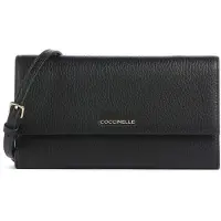 Coccinelle Metallic Soft Portemonnee zwart