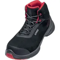 Uvex 1 G2, Unisex, Volwassenen, Veiligheidsschoenen, Zwart, Rood, ESD, S3, SRC, Snelstropschoenen