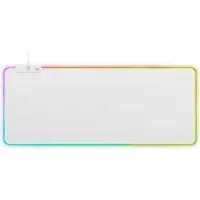Deltaco - Gaming Muismat XL – RGB - 90x36cm – Wit