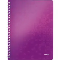 Leitz 4637 WOW spiraalblok A4 gelijnd 80 g/m² 80 vellen paars metallic