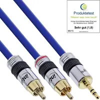 InLine Premium 3,5mm Jack - Tulp stereo audio kabel / blauw - 2 meter