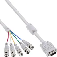 InLine VGA (m) - 5x BNC (m) videokabel / beige - 5 meter