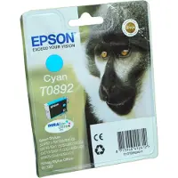 Epson Monkey Inktpatroon T0892, DURABrite Ultra, cyaan, azuur, 3,5 ml, 1 stuk, verpakt per stuk