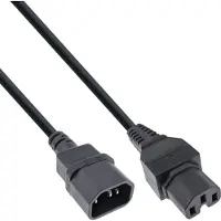 InLine C15 - C14 stroomkabel voor UPS/PDU | 3x 0,75mm (PVC) | zwart | 1,8 meter