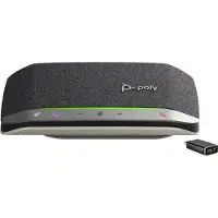 HP Conferentiespeaker Poly Sync 20+ USB-C, Geschikt voor mobiele telefoon/computer, Zilver, 55 dB, 0,715 m, Knopbediening, Touchbediening, IP64-bescherming