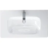 Duravit DuraStyle meubelwastafel Compact met overloop met 1 kraangat 78.5x40cm met wondergliss wit
