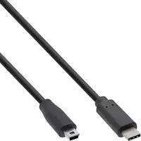 InLine USB 2.0 Kabel Typ C an Mini-B 5pol. Stecker Stecker schwarz 3m