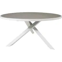 Ebuy24 Tuintafel Parma | NADUVI Collection kunststof grijs 140x140x73 cm tuintafels | NADUVI