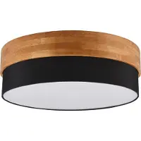 TRIO Ø 50cm plafondlamp Seasons hout met zwart