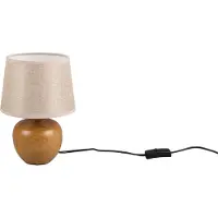 TRIO REALITY LUXOR - Tafellamp - Hout element - excl. 1x E14 28 W - Snoerschakelaar