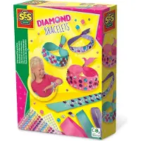 Ses - Diamant armbanden - 180 diamant- en 84 parel stickers - zelfklevend - armbandjes maken meisjes - met verstelbare sluiting