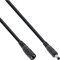 InLine DC verlengkabel | 4,0 x 1,7mm | max. 140W | zwart | 3 meter