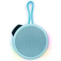BigBen Interactive - Ronde Bluetooth-luidspreker met handriem en lichteffecten - 15W - Pastelblauw
