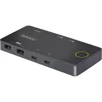 StarTech.com KVM-schakelaar USB-C - STARTECH - Dubbel - 4K 60Hz - Voeding 100W - Zwart