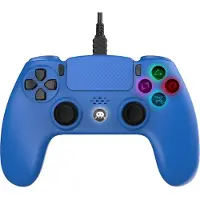 Freaks and Geeks Controller - Verlichte Knoppen - Vibratie - Touchpad - 3.5mm Jack - Blauw - PS4