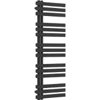 Neu.haus Handdoekradiator 'Slidre' met 15 lamellen, staal, 120 x 50 cm, zwart