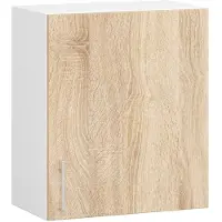 Akord Keukenkast modulaire LIMA W50 met 1 Deur / Hangkast / Bovenkast / Furniture Factory / Wit - Sonoma Eik / 50 x 58 x 30,5 cm