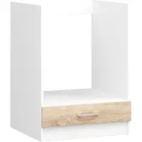 NORE Keukenkast modulaire LIMA / Onderkast / Ovenkast / Furniture Factory / Wit - Sonoma Eik / 60 x 82 x 55 cm