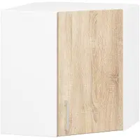 NORE Hoek Keukenkast modulaire LIMA W60/60 / Hangkast / Bovenkast / Furniture Factory / Wit - Sonoma Eik / 60 x 58 x 30,5 cm
