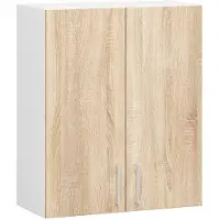 NORE Keukenkast modulaire LIMA W60 met 2 Deuren / Hangkast / Bovenkast / Furniture Factory / Wit - Sonoma Eik / 60 x 72 x 30,5 cm