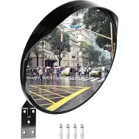 Equivera Verkeersspiegel - Verkeersspiegel voor Buiten - Veiligheidsspiegel - Bolle Spiegel