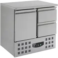 CombiSteel Koelwerkbank Combisteel, 1 deur/2 lades, 1x1/1GN, 90(b)x87(h)x70(d), 230V/340W
