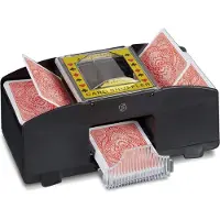 Equivera Kaartenschudmachine - Voor 2 decks - Automatische Kaartenschudder - Schudmachine voor Poker, Blackjack, Speelkaarten - Kaartmixer